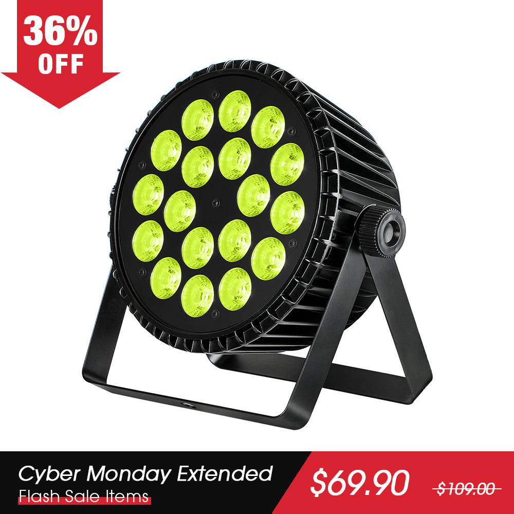 Betopper lpc1818 actualizado 18x18w lima amber UV + RGB LED PAR LIGHT