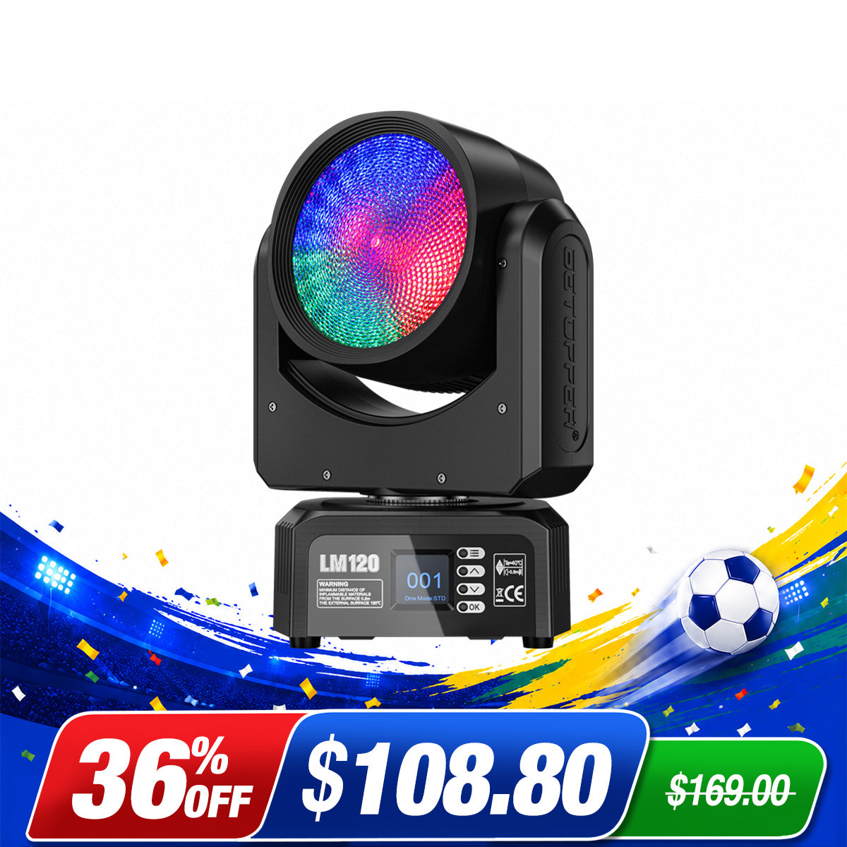 Betopper LM120 Demon's Eye 120w Moving Head DJ Light