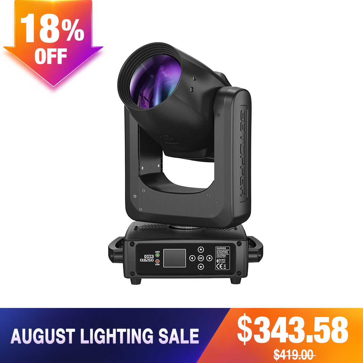 <tc>Betopper</tc> Projecteur à tête mobile professionnel CLB260-O 9R 260 W