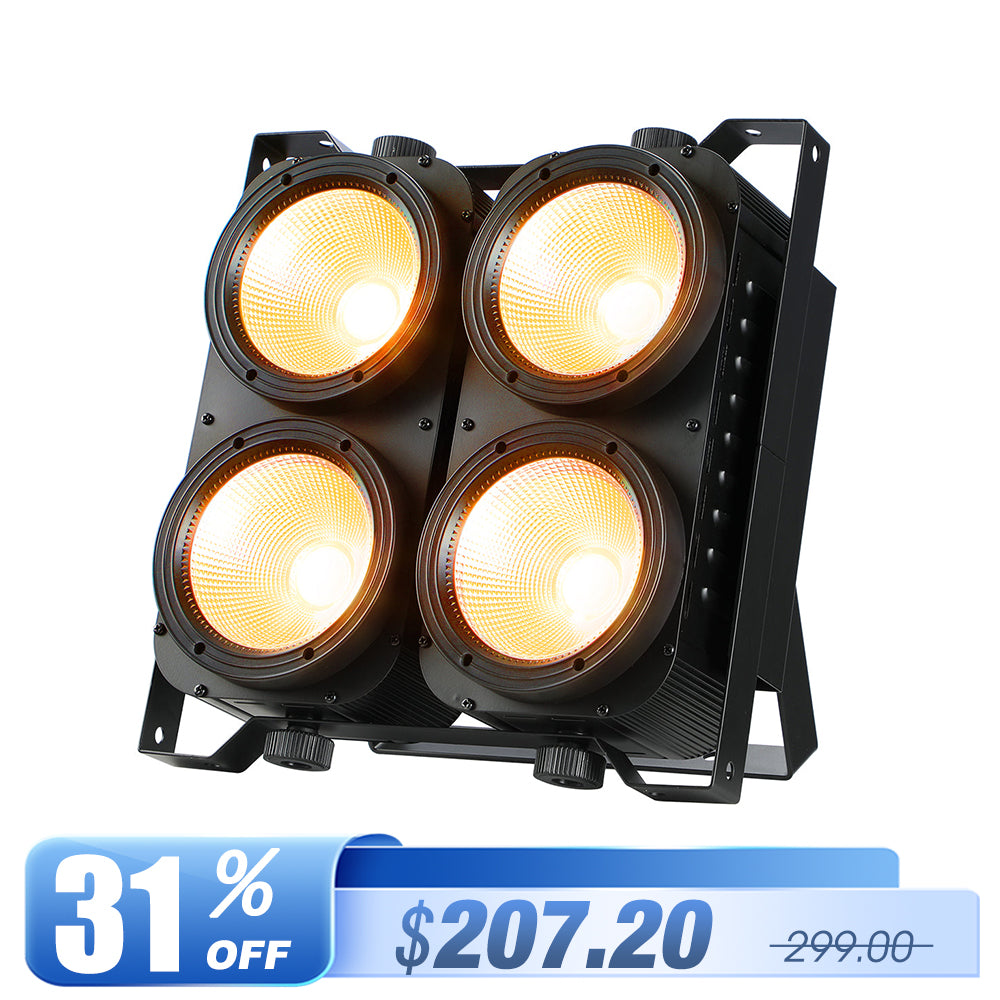 <tc>Betopper</tc> Projecteur aveuglant COB LC500 4x100 W Ambre/CW à IRC élevé