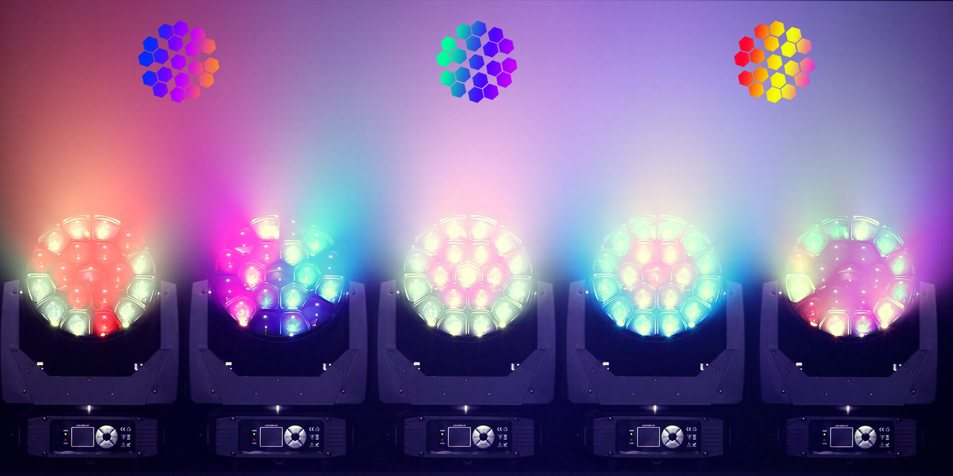 Betopper 19x25W RGBW 4-IN-1 Wash Zoom Pixel Mapping Moving Head Light LM1925