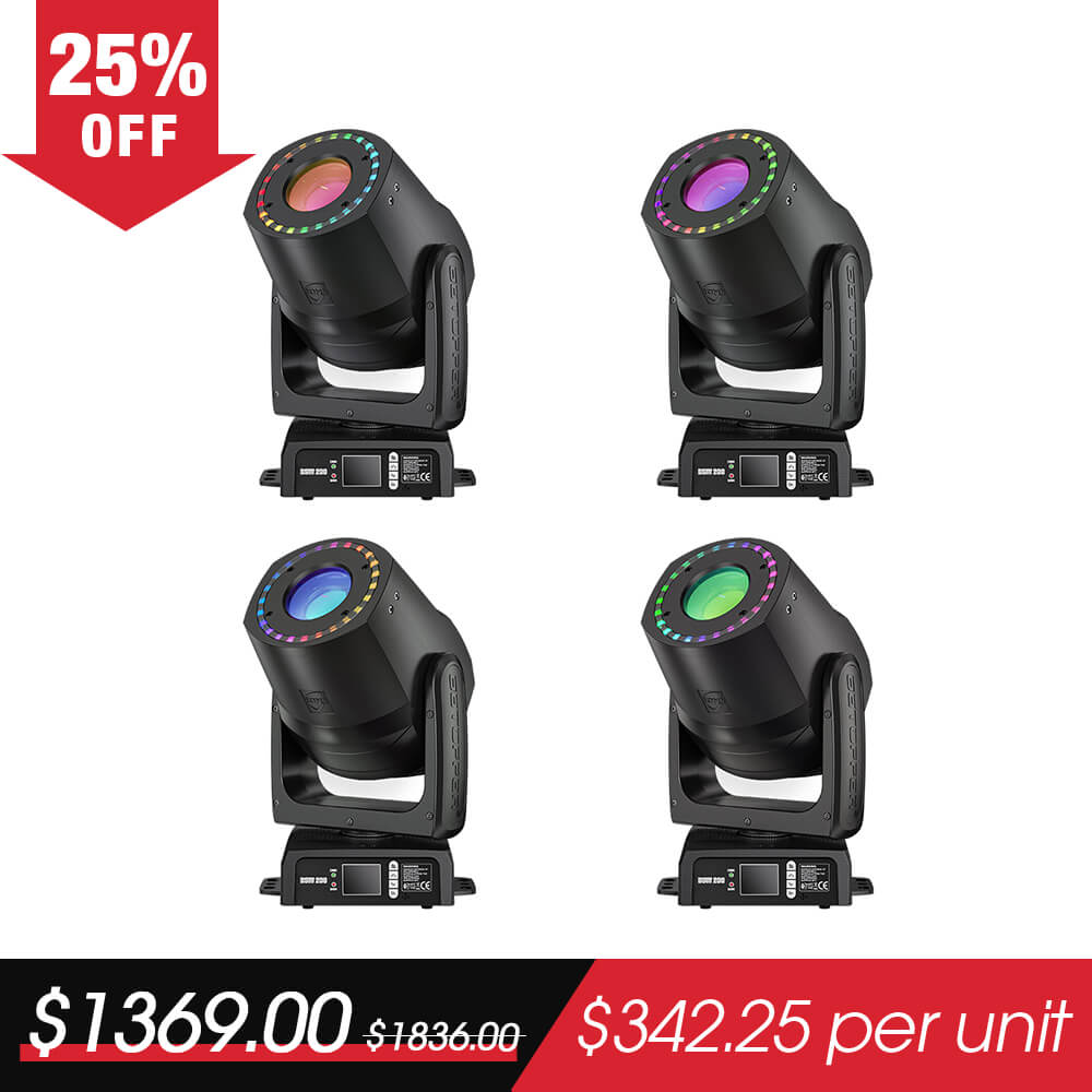 Betopper BSW200 200w Spot Beam Wash Hybrid Moving Head Lights(4pcs)