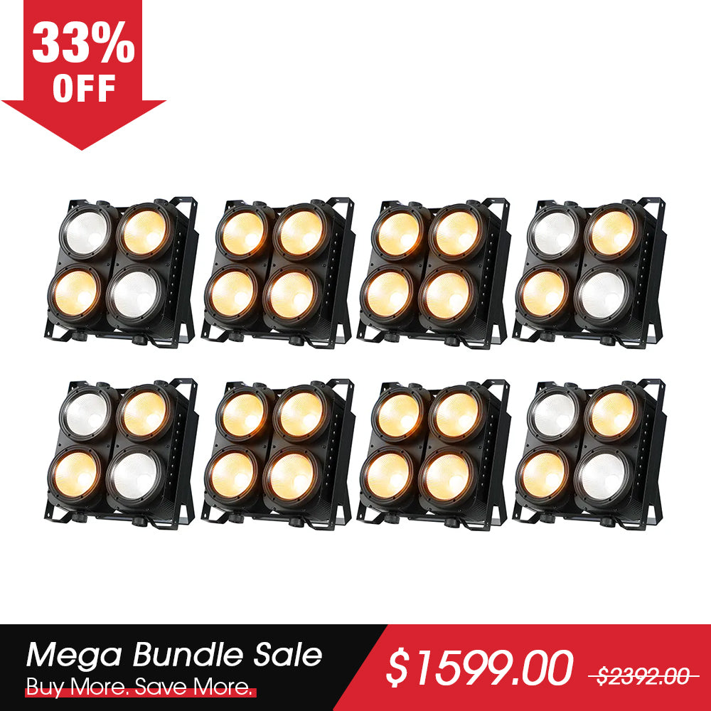 <tc>Betopper</tc> Luce accecante COB LC500 4x100w ambra/CW ad alto CRI