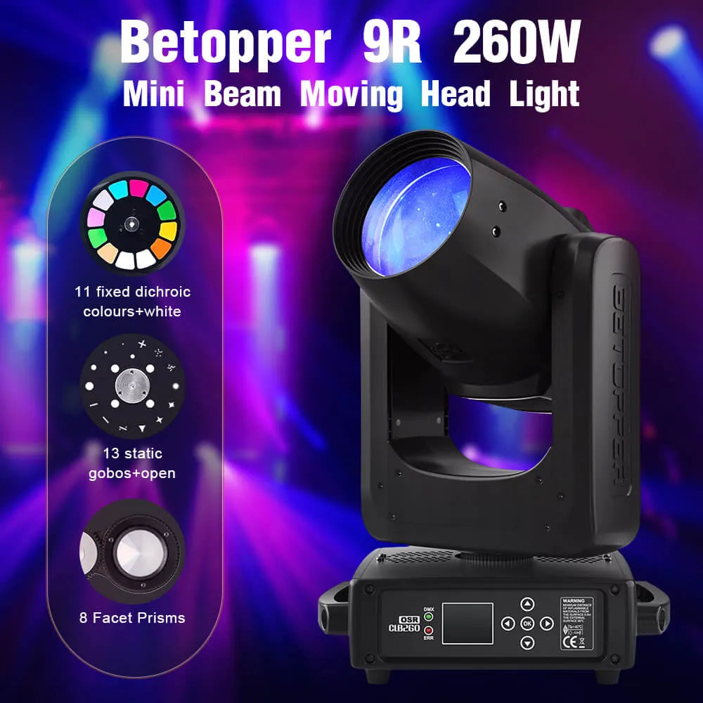 <tc>Betopper</tc> CLB260-O 9R 260W プロ仕様ムービングヘッドビームライト