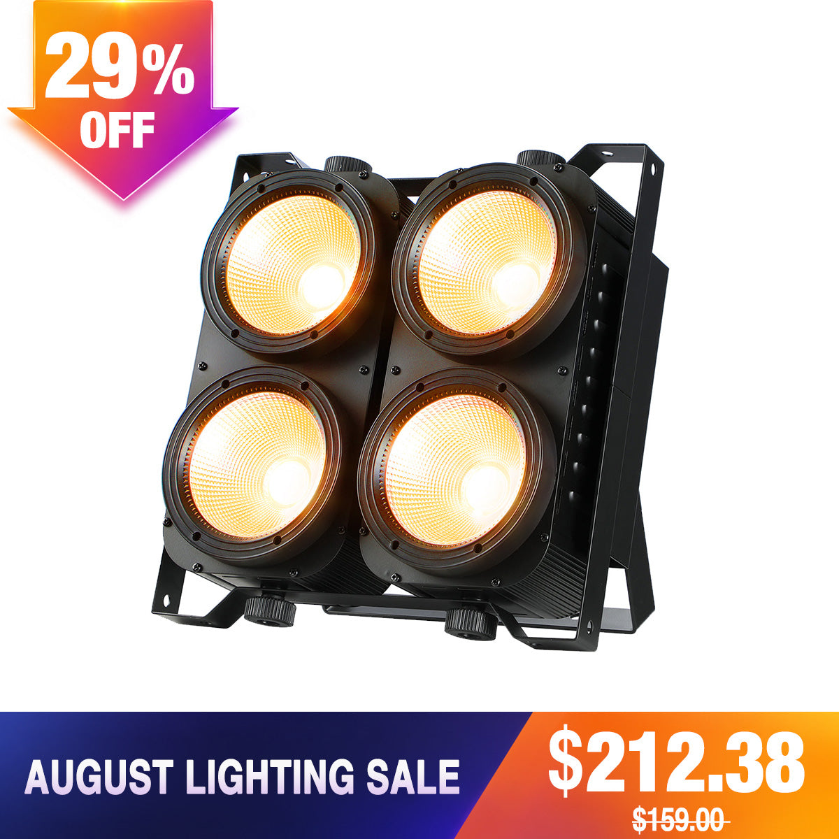 <tc>Betopper</tc> Projecteur aveuglant COB LC500 4x100 W Ambre/CW à IRC élevé