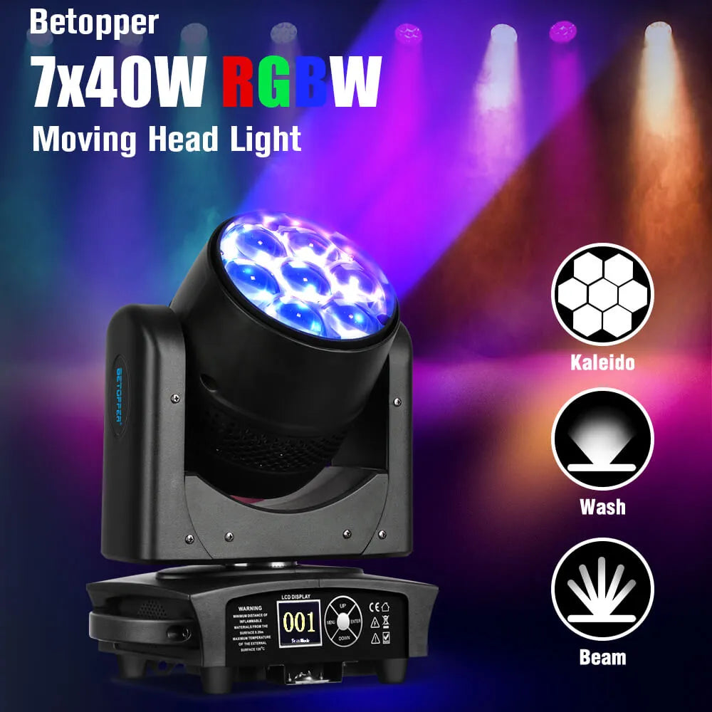 <tc>Betopper</tc> LM0740 7x40w Wash Moving Head Bühnenlicht