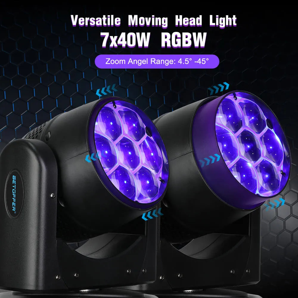 <tc>Betopper</tc> LM0740 7x40w Wash Moving Head Bühnenlicht