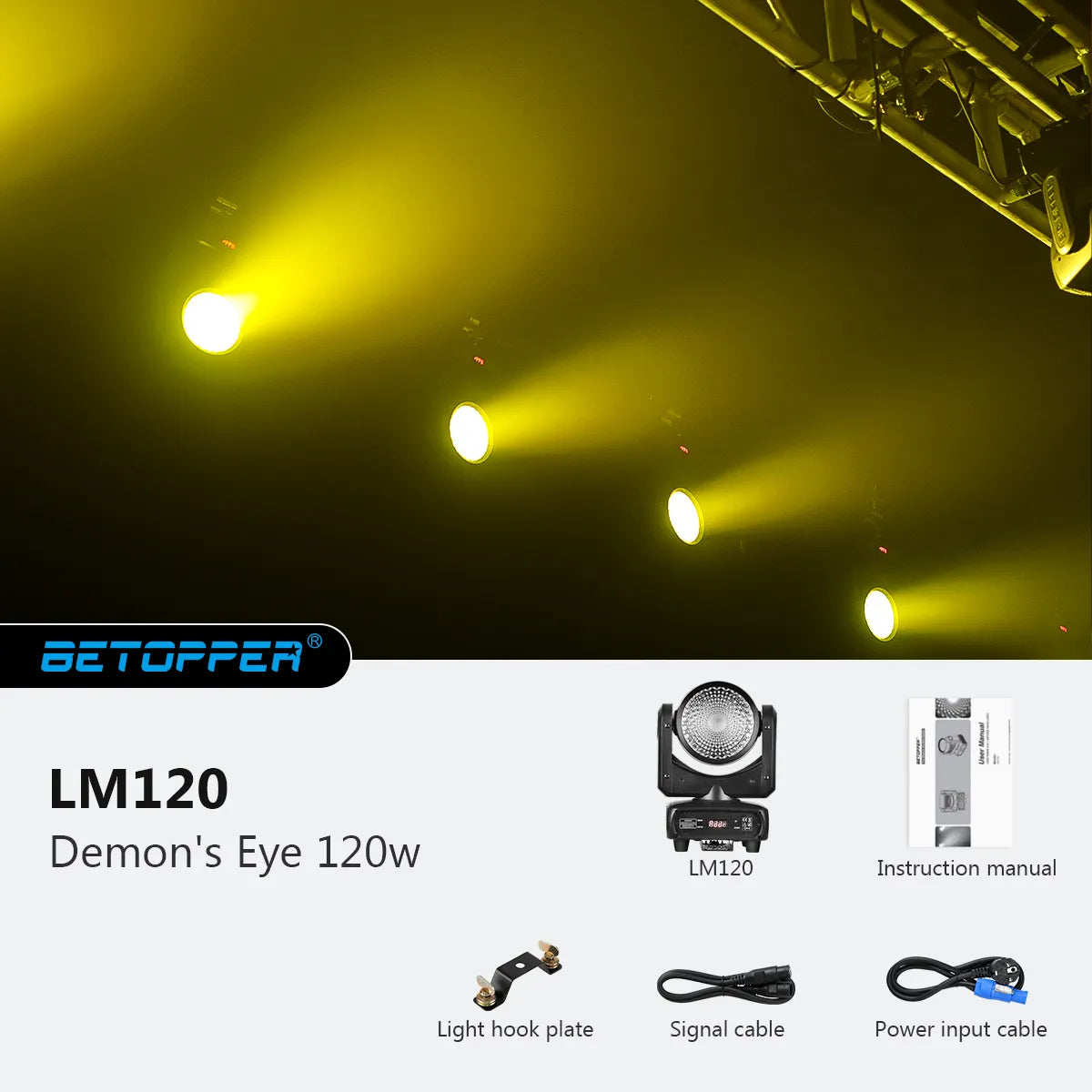 BOTOPPER LM120 Demon's Eye 120W Moving Head DJ Light