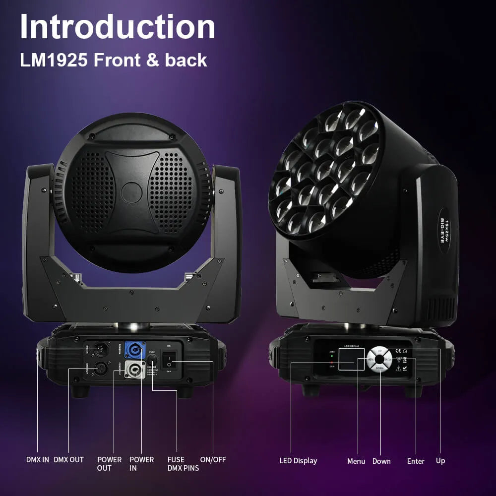 Betopper lm1925 19x25W cabezal en movimiento LED de etapa LED