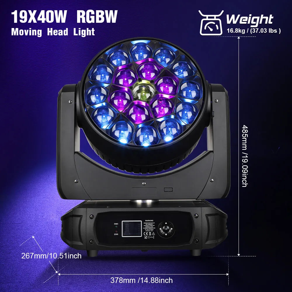 Betopper LM1940 19x40w Moving Head with Pixel Mapping