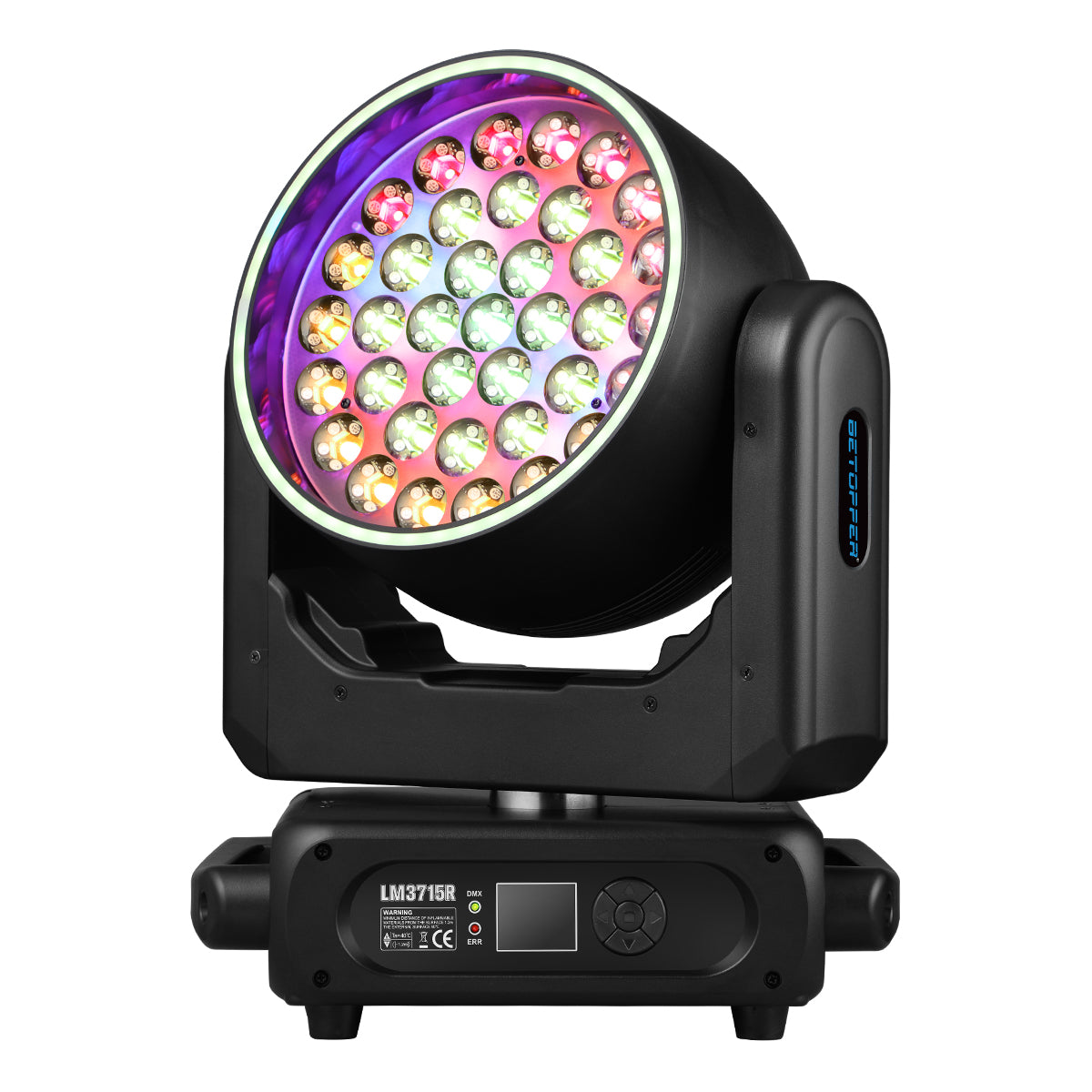 <tc>Betopper</tc> LM1915R 19x15w Wash Moving Head con anello Halo
