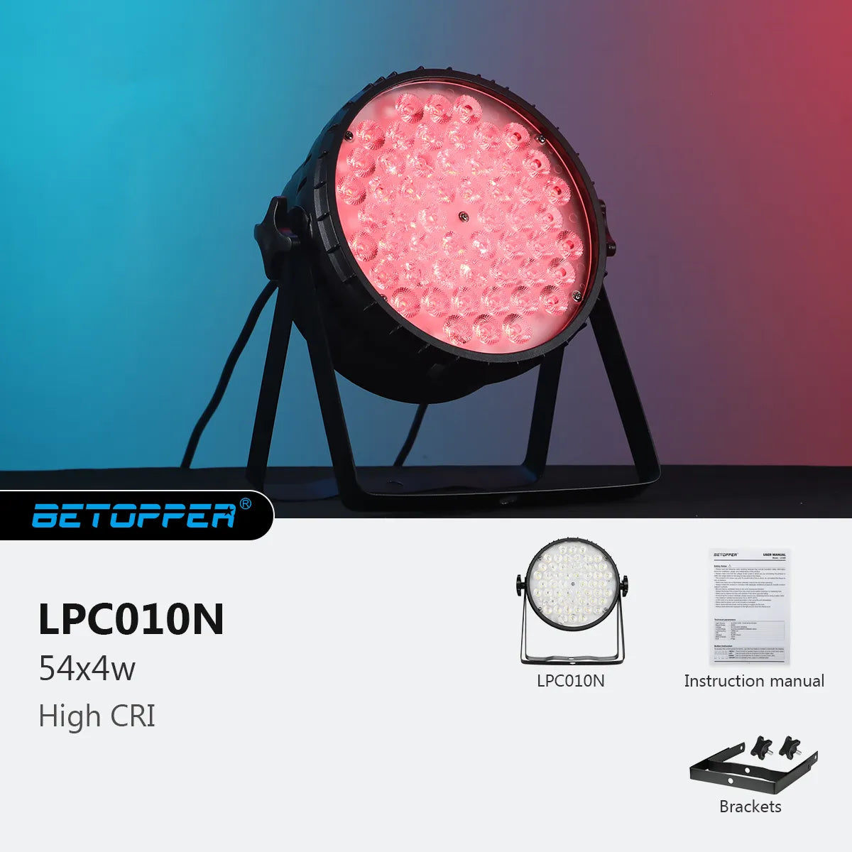 Betopper LPC010N 54x4w High CRI PAR Light