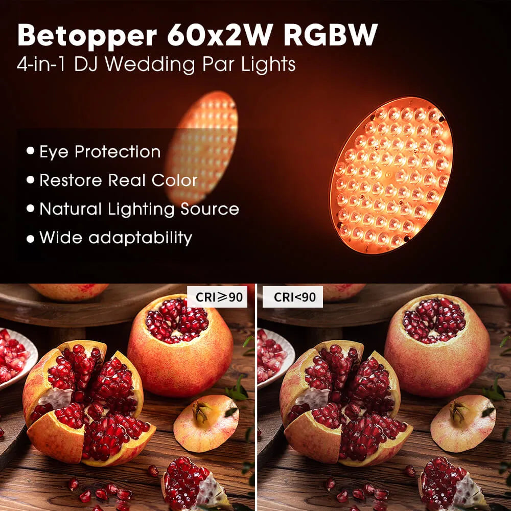 Betopper LPC120 60x2W RGBW 3500LM PAR Light