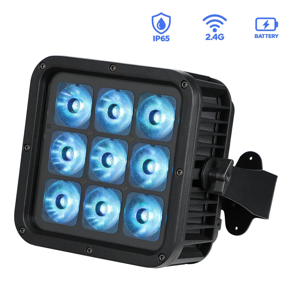 Betopper LPD001 9×18W RGBWA+UV 6-in-1 Battery-Powered IP65 Outdoor Uplight