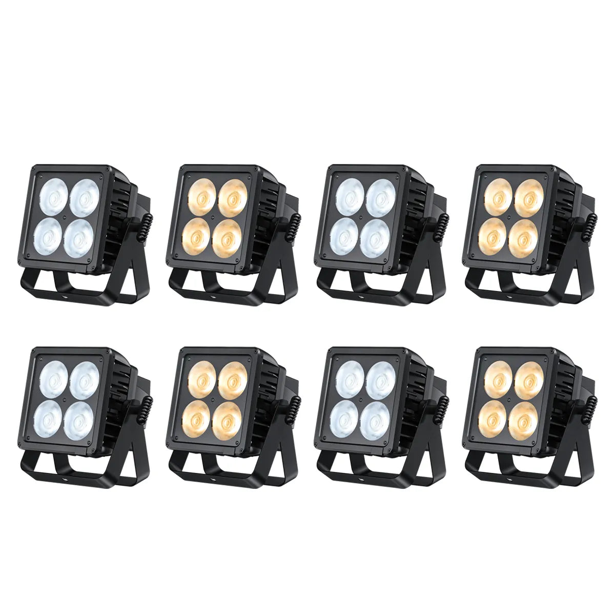 Betopper LPW0450 4×50W IP65 Waterproof WW/CW COB LED PAR Light (8pcs)