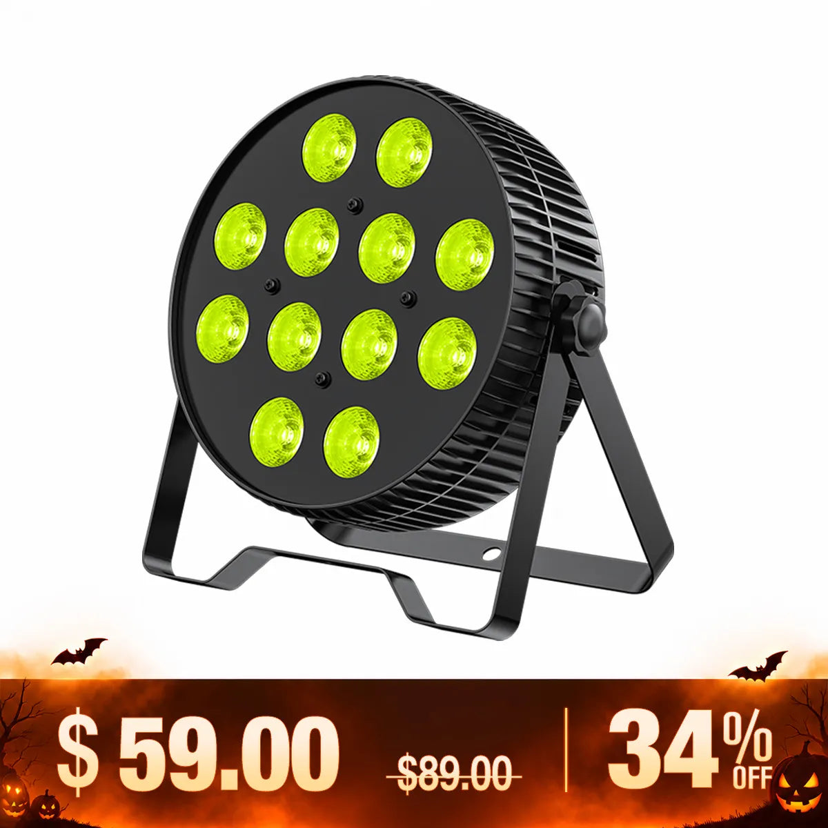 Betopper LPC1218 12x18W Limone Amber UV + RGB 6-in-1 LED PAR Licht