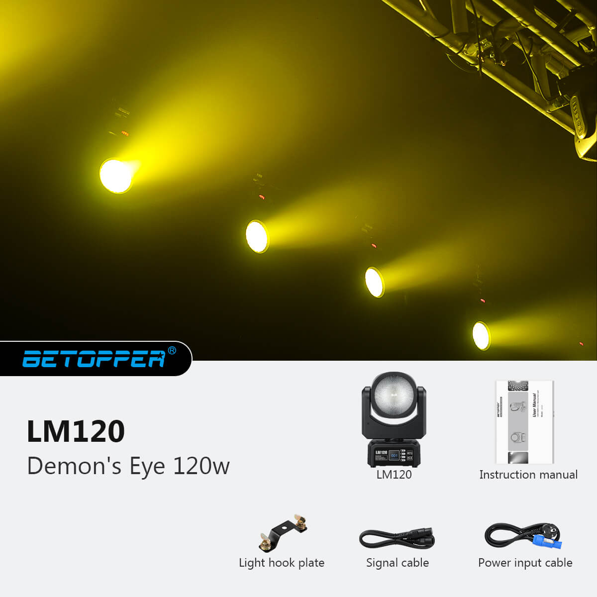 Betopper LM120 Demon's Eye 120w Moving Head DJ Light