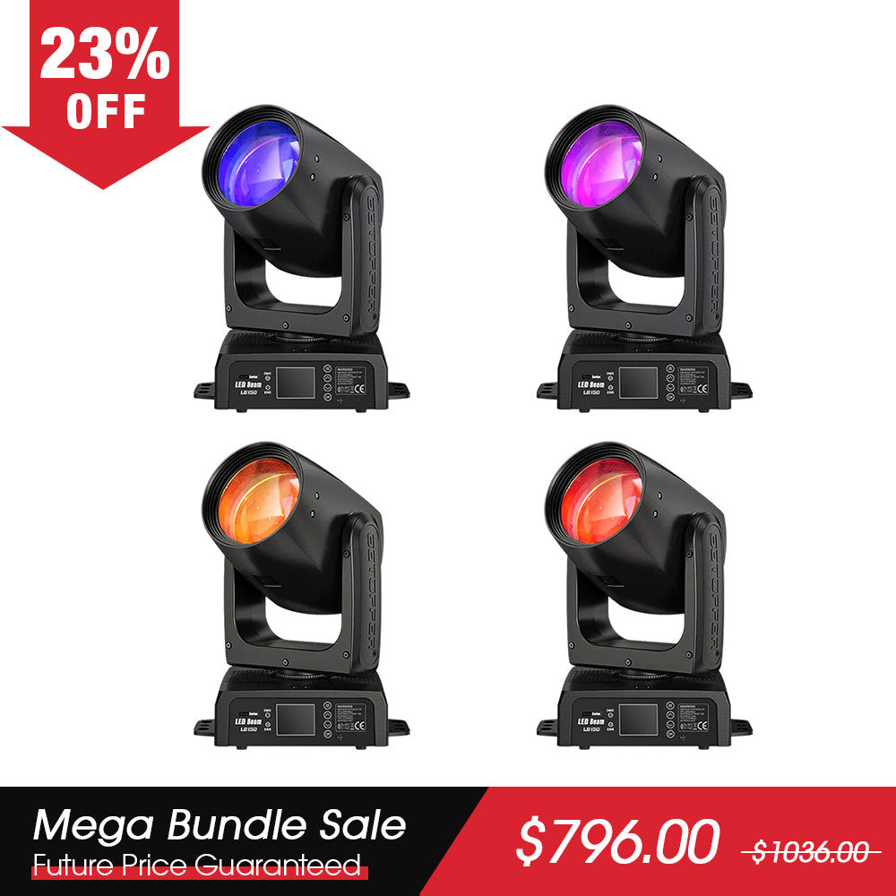 BetOpper LB150 150W Luces de cabezal de vigilia LED en movimiento (4pcs)