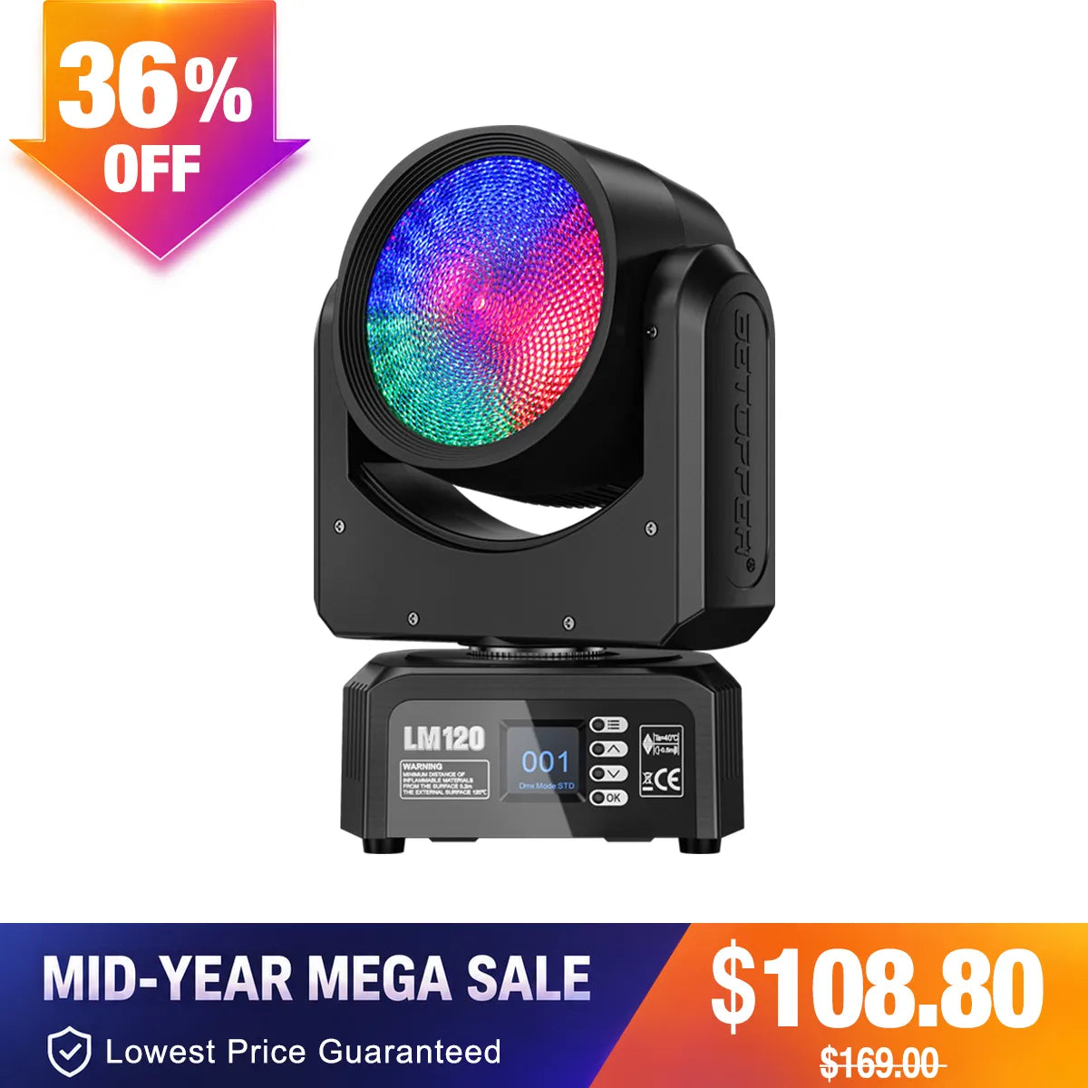 Betopper LM120 Demon's Eye 120w Moving Head DJ Light