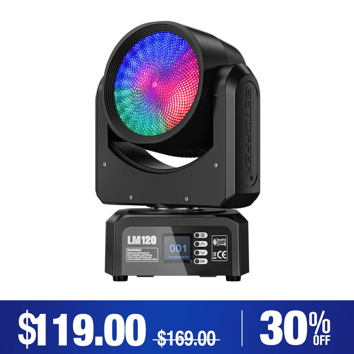 BOTOPPER LM120 Demon's Eye 120W Moving Head DJ Light