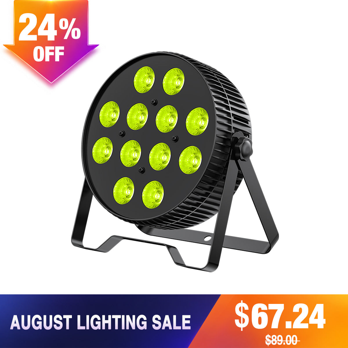 Betopper LPC1218 12x18W Lime Amber UV + RGB 6-in-1 LED PAR Light