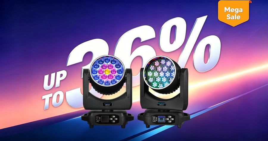 Betopper LM1915 Series 19×15W Wash Moving Head with Halo Ring