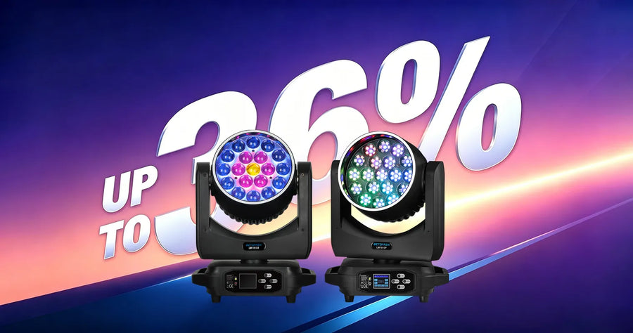 Betopper LM1915 Series 19×15W Wash Moving Head with Halo Ring