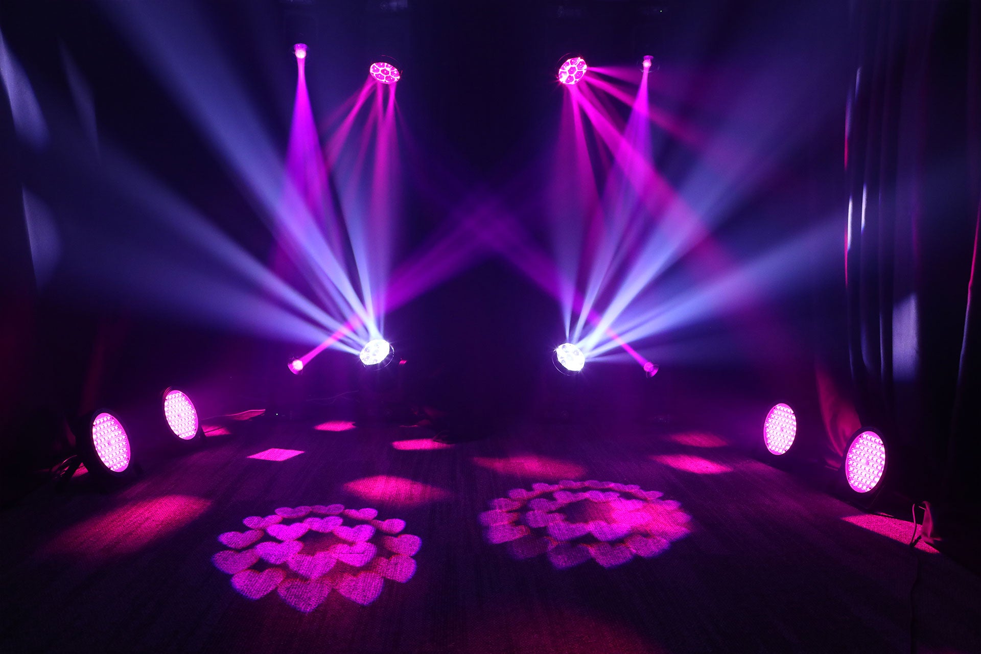 Betopper Lighting Kit-4 Moving Heads 4 Beam Lights 4 Par Lights