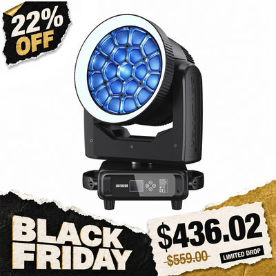 Betopper LM1925R 19×25W RGBW Moving Head Wash Light with Halo Ring