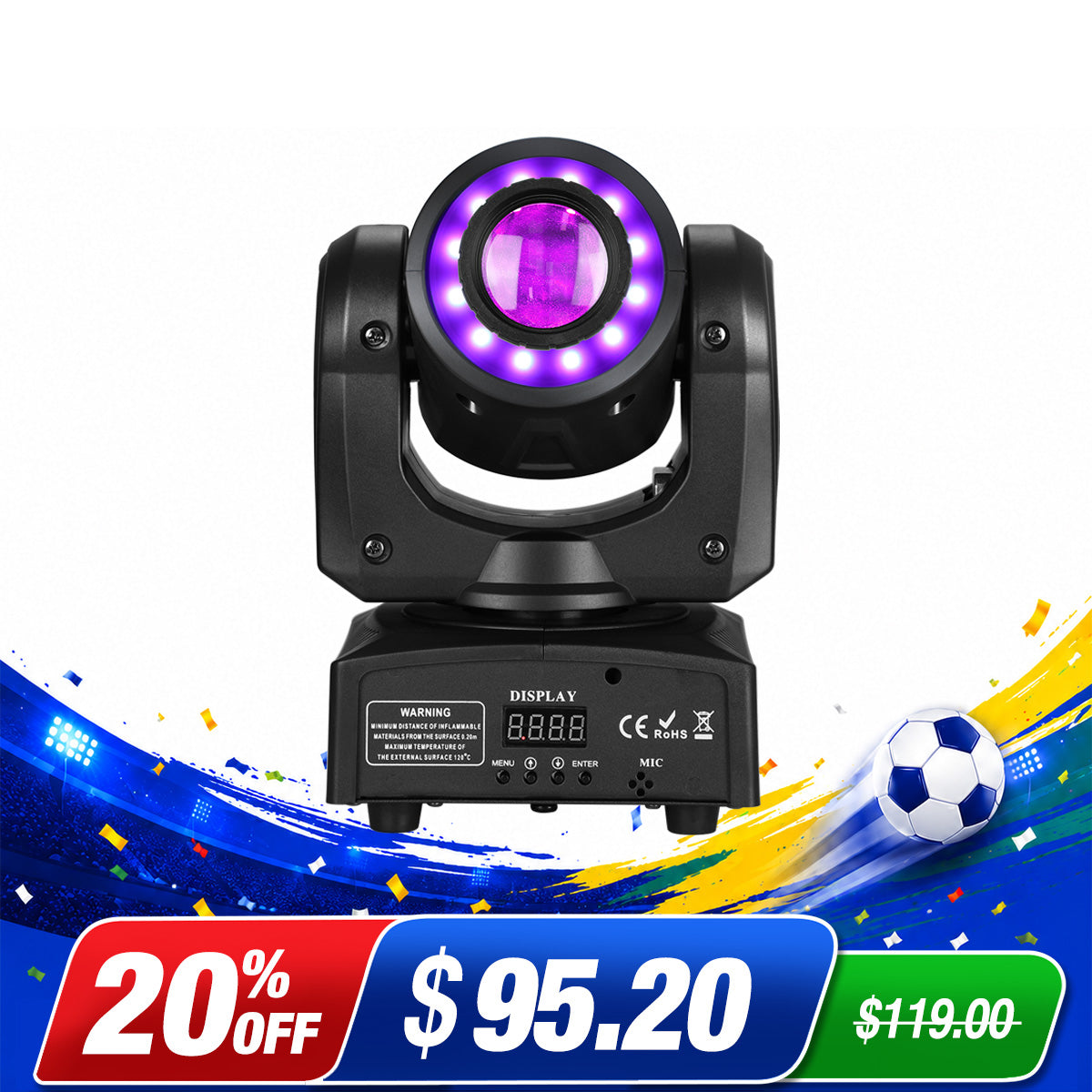 Betopper LS35 30w Moving Head Spotlight with Ring Effect