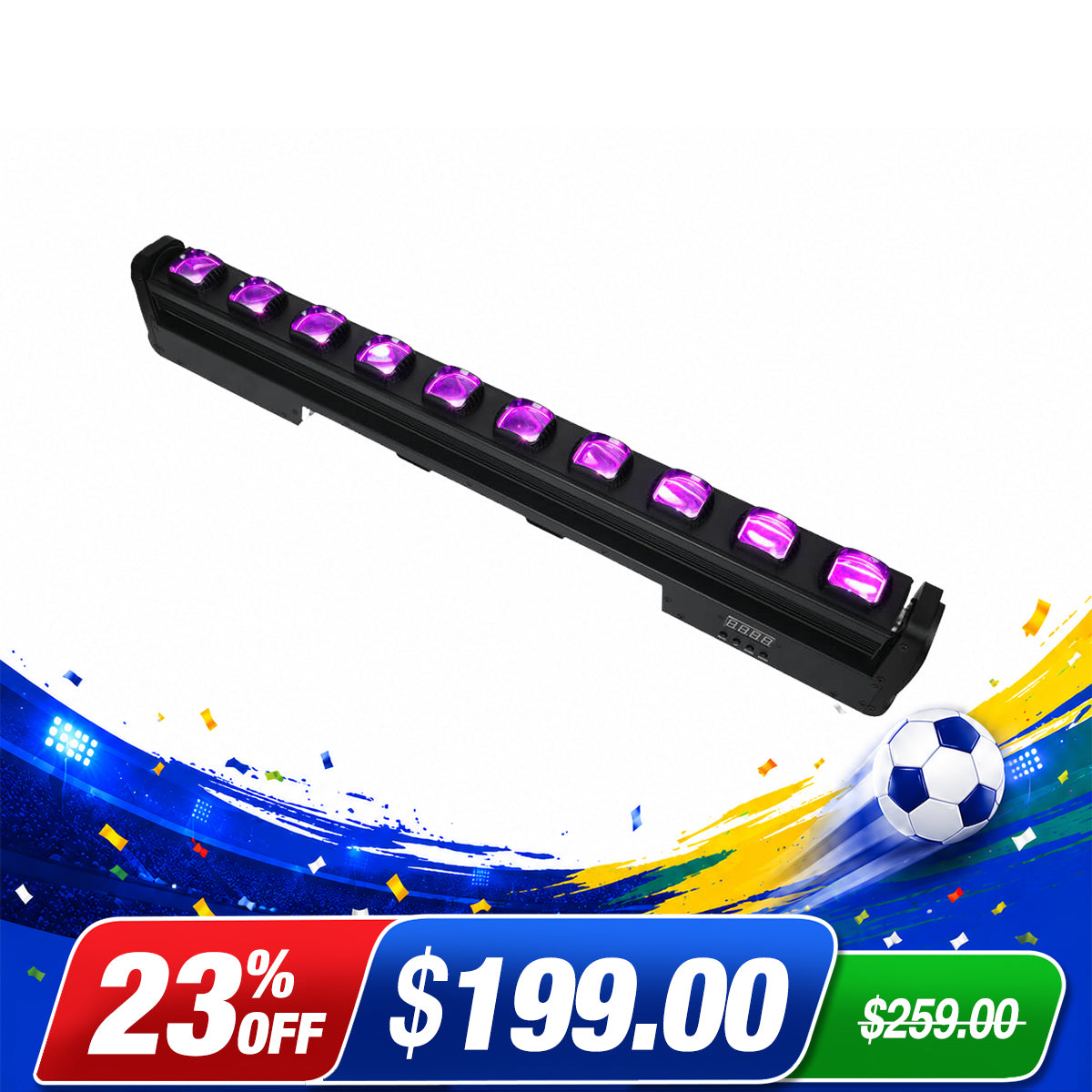<tc>Betopper</tc> Barre lumineuse LED à faisceau mobile L1015 10x15 W RGBW