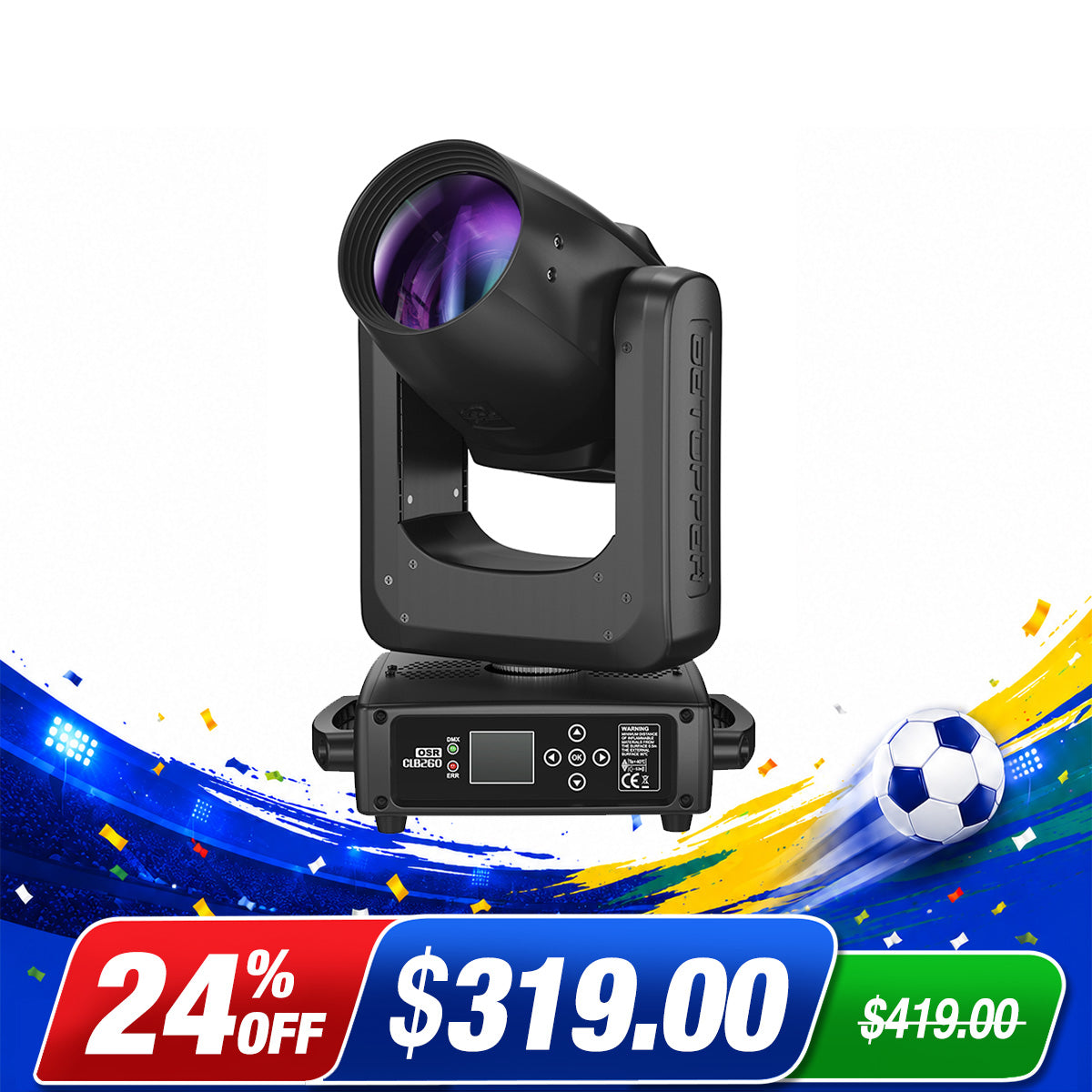 <tc>Betopper</tc> Projecteur à tête mobile professionnel CLB260-O 9R 260 W
