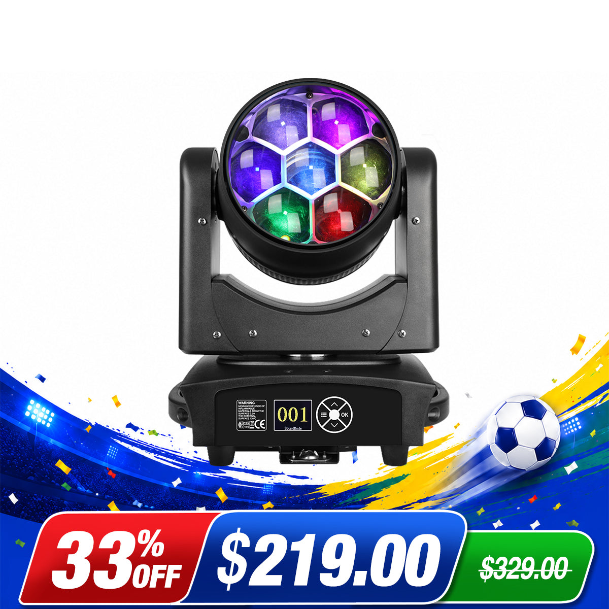 Betopper LM0740 7x40W Wash&Zoom Moving Head Stage Light