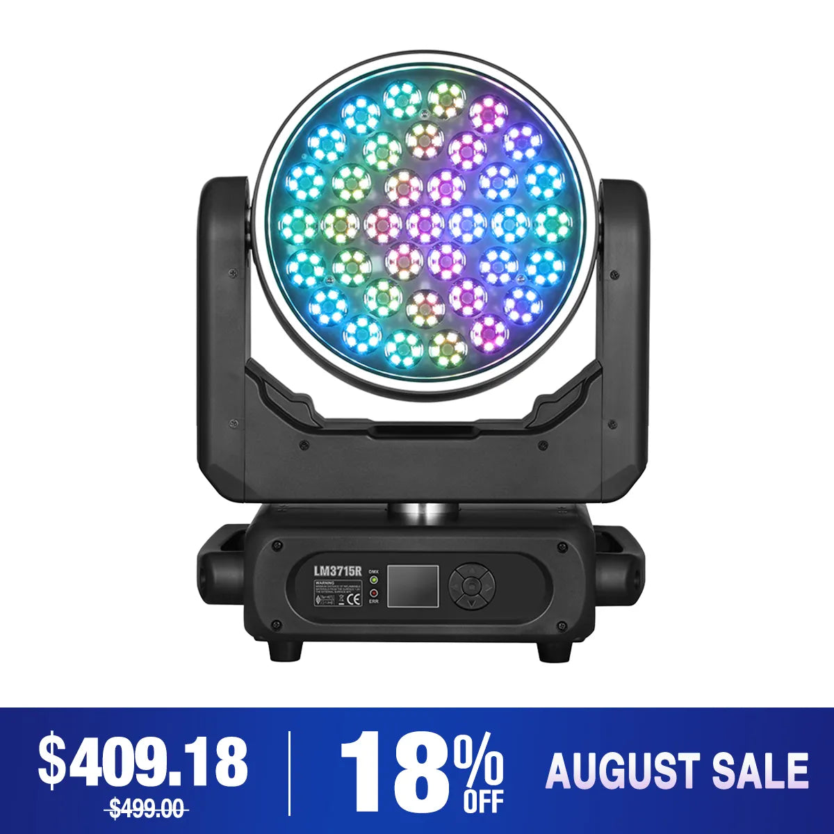 Betopper LM3715R 37×15W Wash Moving Head with Halo Ring