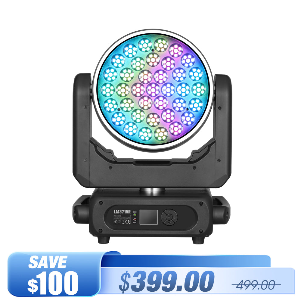 <tc>Betopper</tc> Lyre Wash LM1915R 19x15W avec anneau Halo