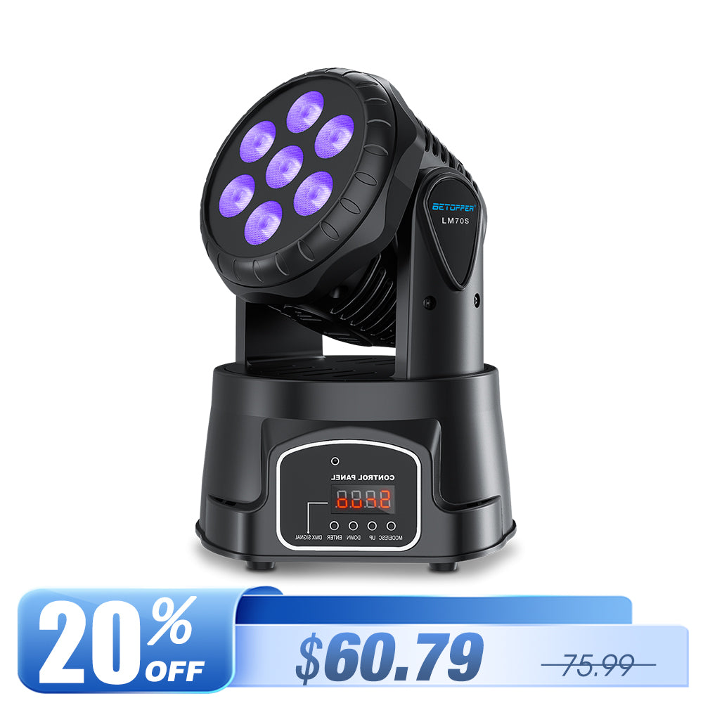 <tc>Betopper</tc> Projecteur de scène à mini-lyre mobile LM70S 7x8 W