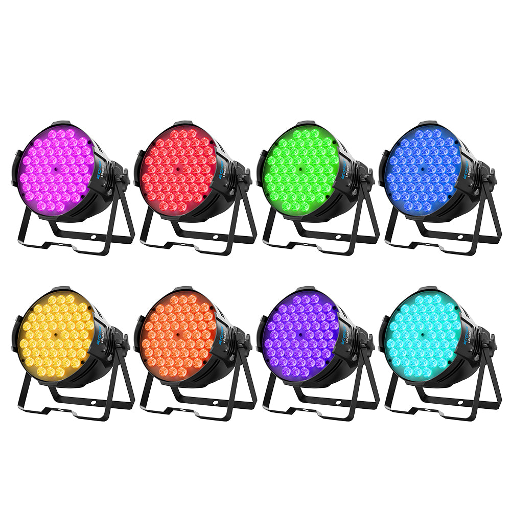 Betopper LPC007 54x3w RGB LED PAR Lights (8pcs)