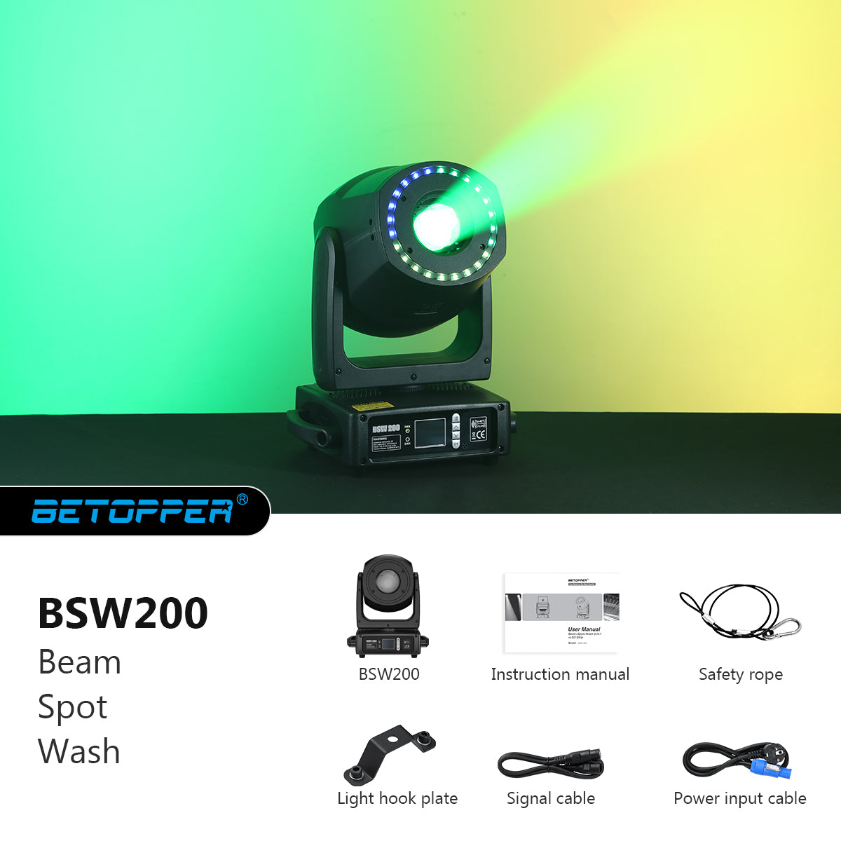 Betopper BSW200 200w Spot Beam Wash Hybrid Moving Head Light