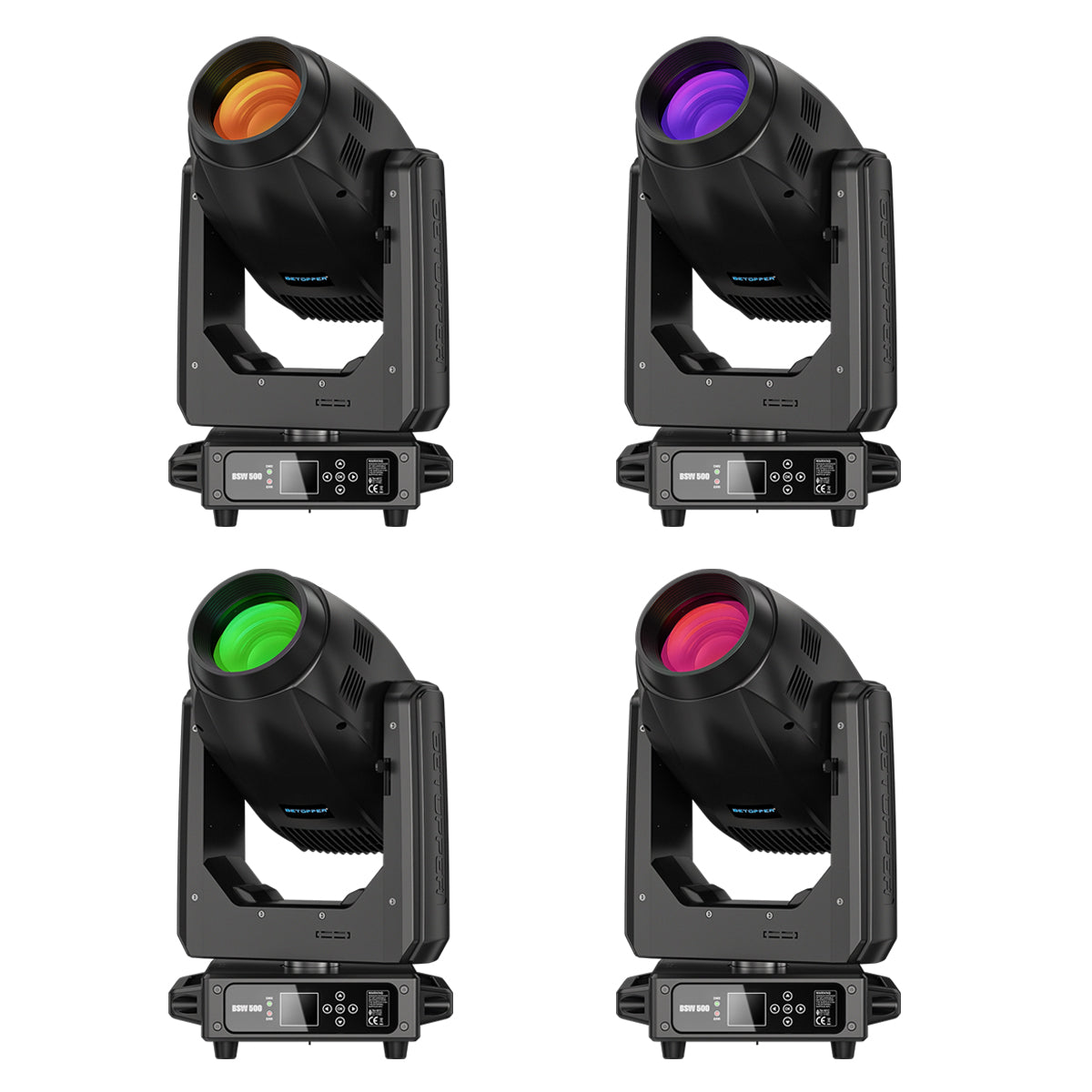 Betopper BSW500 500W CMY + CTO Spot Beam Wash Hybrid Moving Head Light（4pcs）
