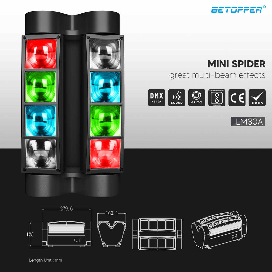 Betopper LM30A spider moving head light