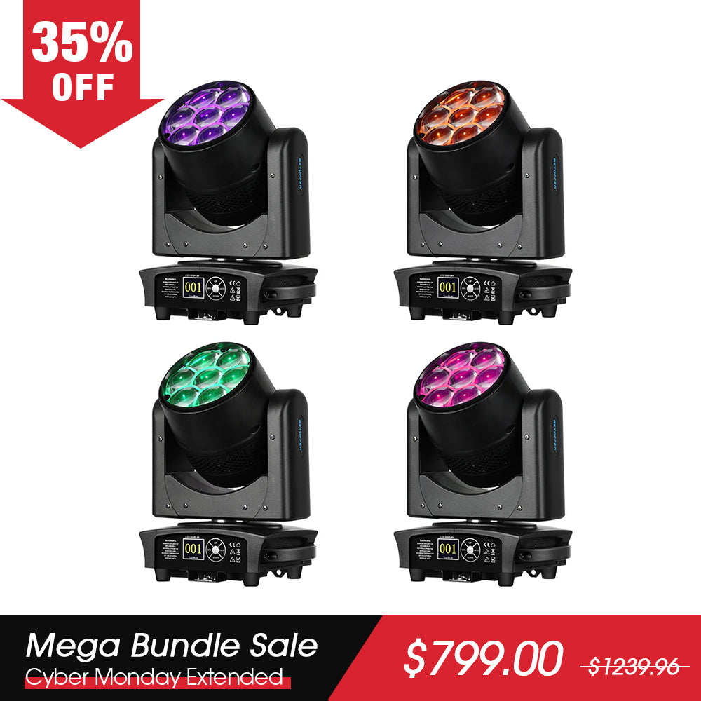 Betopper LM0740 7x40W Wash&Zoom Moving Head Lights Standard version (4pcs)