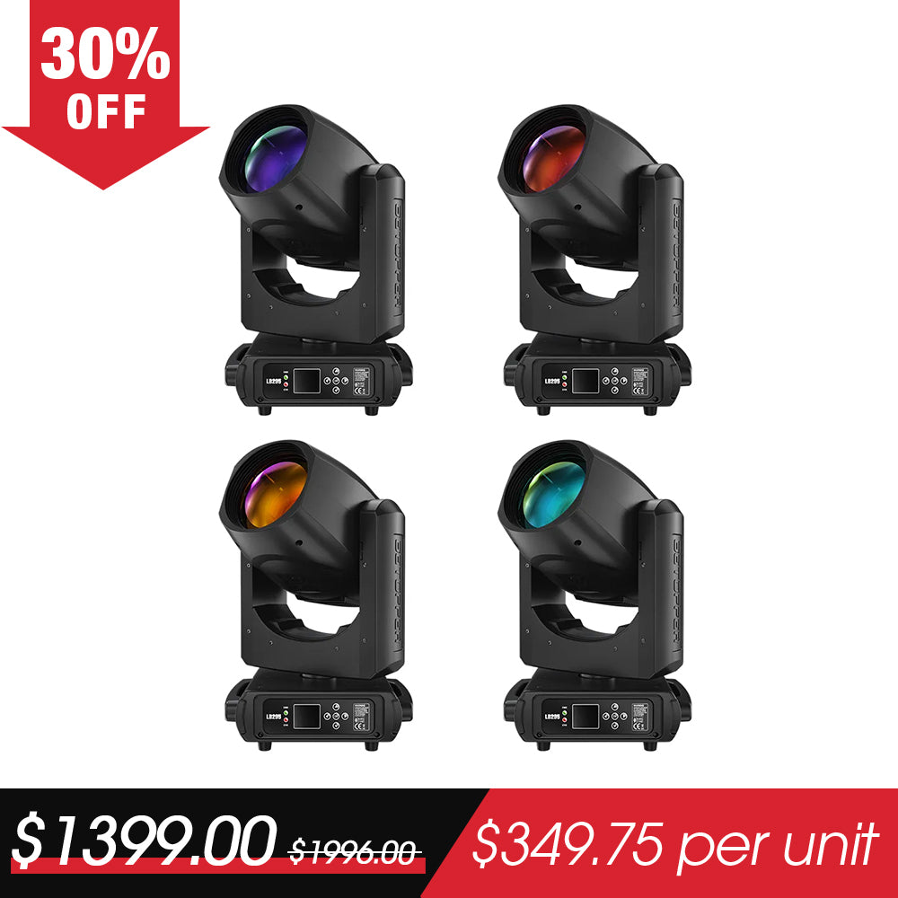 Betopper LB295 295w Pro Moving Head Beam Light (4pcs)