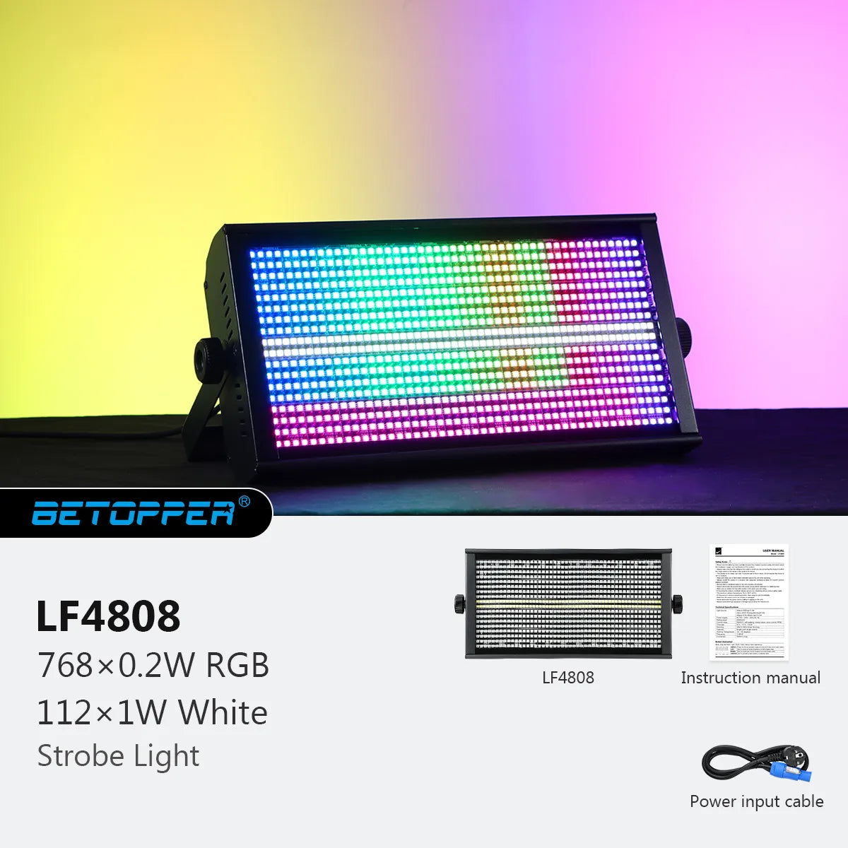 <tc>Betopper</tc> Luci stroboscopiche a matrice LF4808 da 260 W