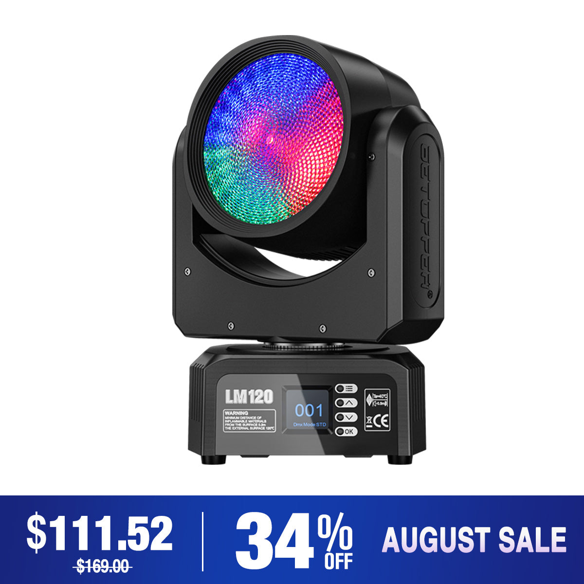 BOTOPPER LM120 Demon's Eye 120W Moving Head DJ Light