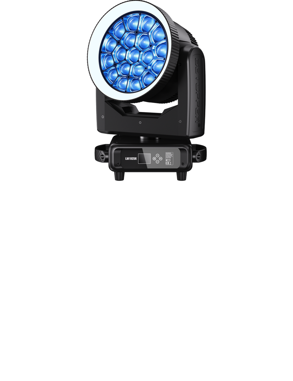 Betopper LM1925R 19×25W RGBW Moving Head Wash Light with Halo Ring