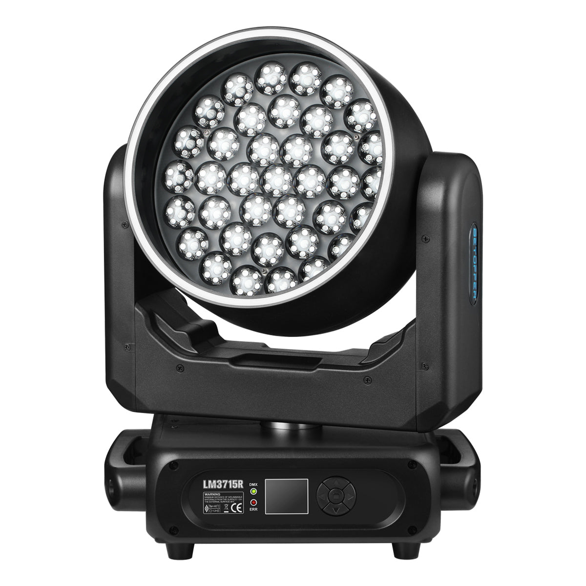 Betopper LM3715R 37×15W Wash Moving Head with Halo Ring