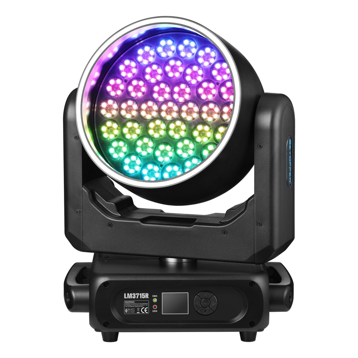 Betopper LM3715R 37×15W Wash Moving Head with Halo Ring