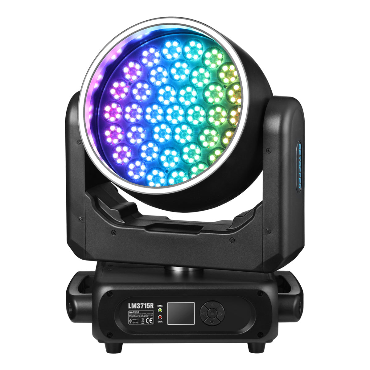 Betopper LM3715R 37×15W Wash Moving Head with Halo Ring