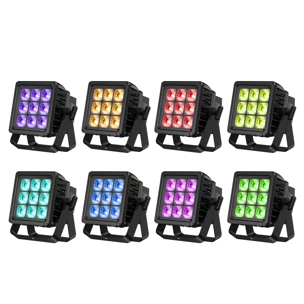 Betopper LPW0918 9×18W IP65 Waterproof RGBAL+UV LED PAR Light (8pcs)