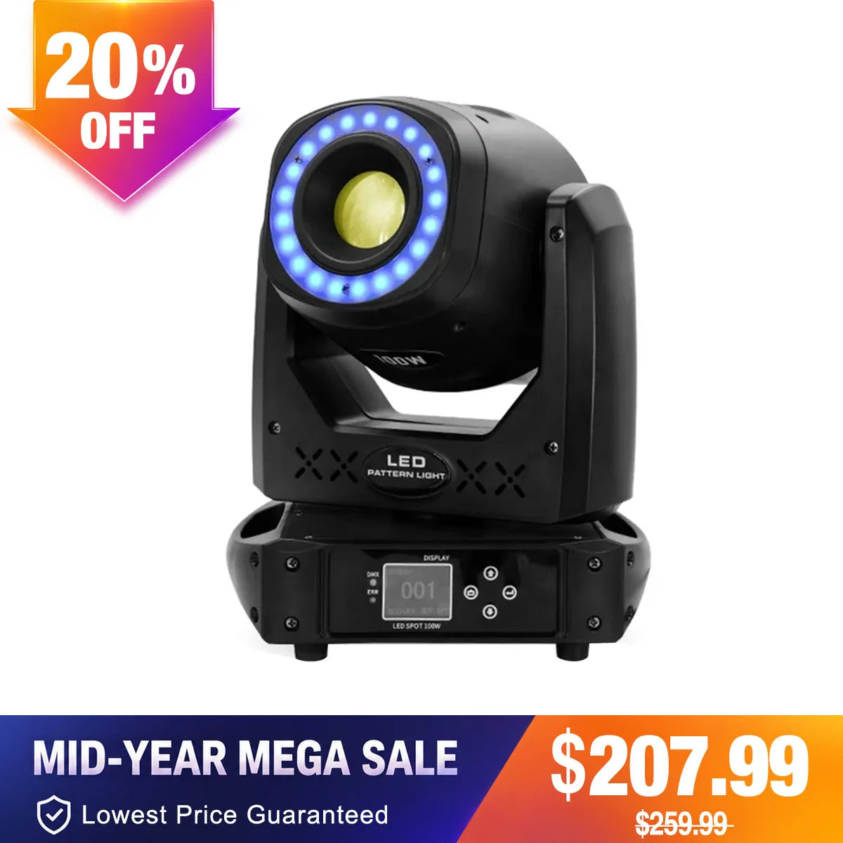 Betopper LS105 100W Moving Head Gobo Spotlight